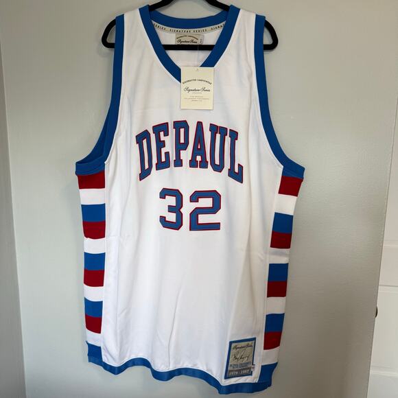 Terry Cummings DePaul Jersey #32 NWT Size 60 3XL Blue Demons Throwback NWT New - Picture 1 of 9